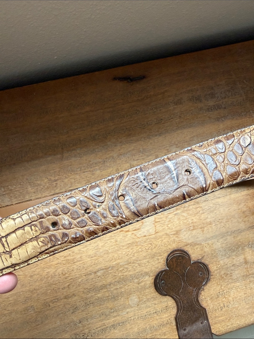 Embellished Brown Western-Style Belt with gorgeous buckle! - Picture 4 of 6